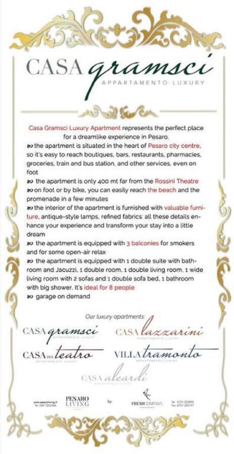 Casa Gramsci Luxury Apartment 佩萨罗 外观 照片
